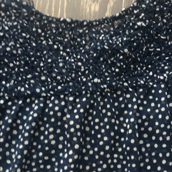 Zara navy blue and white polka dot blouse - Picture 2 of 4